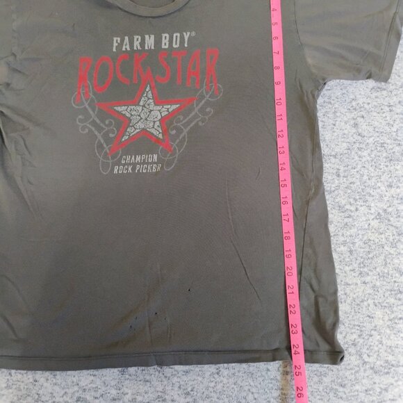 FARMBOY ROCKSTAR Champion Rock Picker Horse Ranch Vintage Y2K T-Shirt - Picture 5 of 8